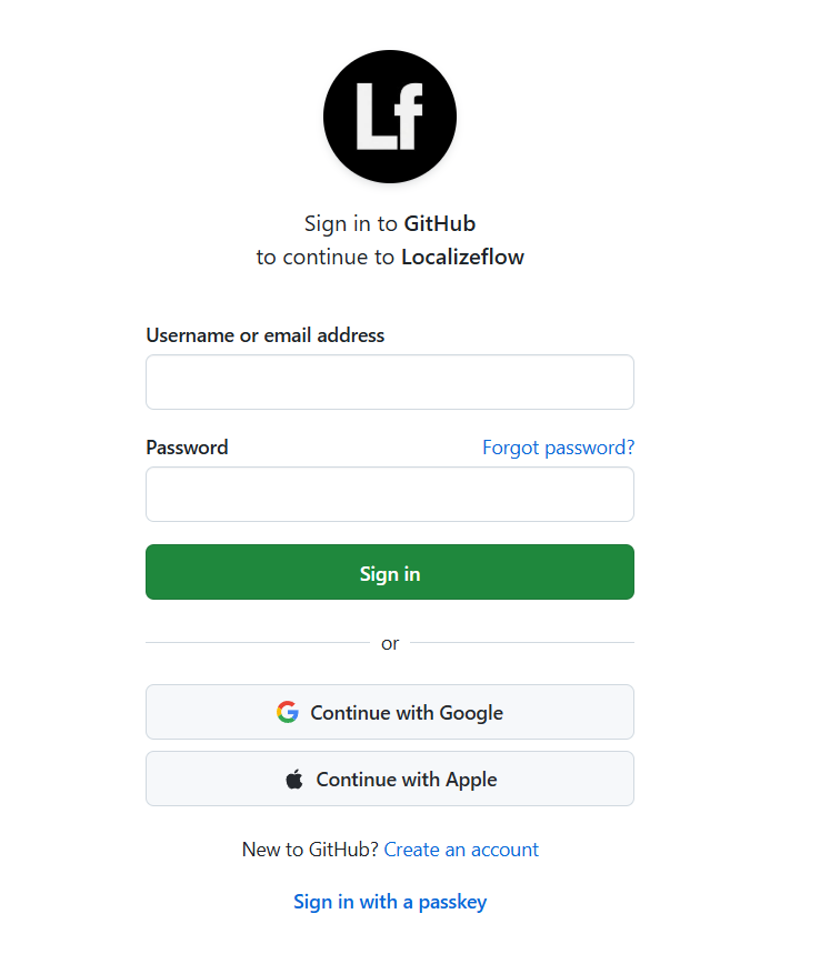 GitHub login