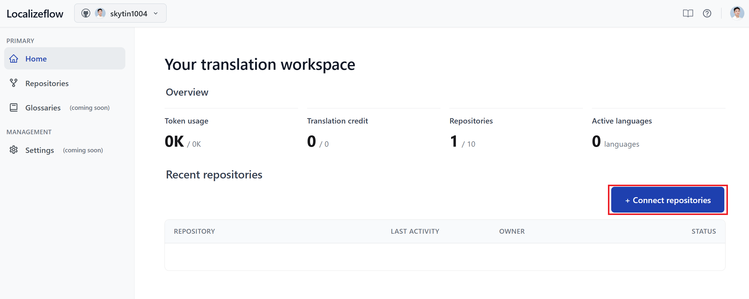Select connect repositories
