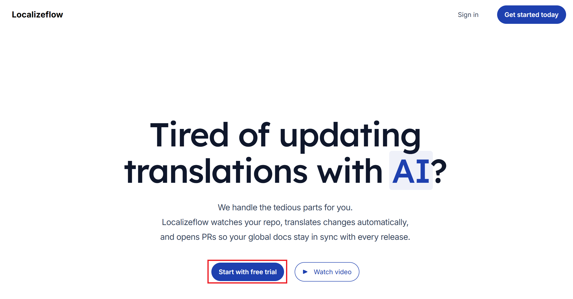 Select Start with free trial